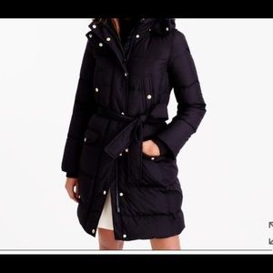 New J Crew Mercantile black down puffer
